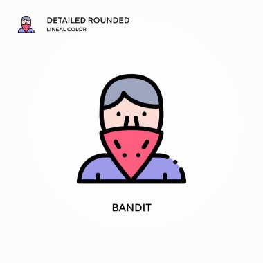 Haydut vektör simgesi. Modern vektör illüstrasyon kavramları. Düzenlemesi ve kişiselleştirmesi kolay.