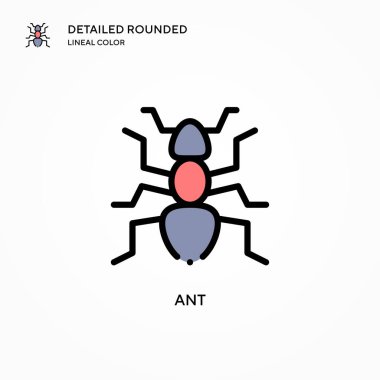 Karınca vektör simgesi. Modern vektör illüstrasyon kavramları. Düzenlemesi ve kişiselleştirmesi kolay.