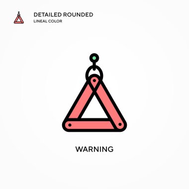 Uyarı vektör simgesi. Modern vektör illüstrasyon kavramları. Düzenlemesi ve kişiselleştirmesi kolay.