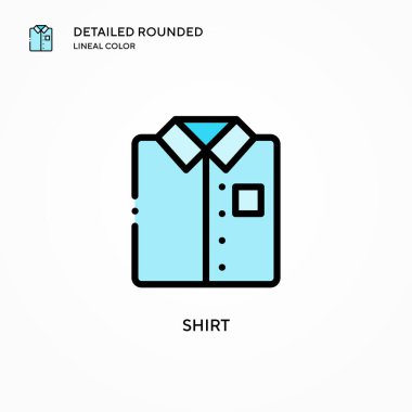 Gömlek vektör simgesi. Modern vektör illüstrasyon kavramları. Düzenlemesi ve kişiselleştirmesi kolay.