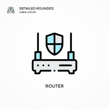 Yönlendirici vektör simgesi. Modern vektör illüstrasyon kavramları. Düzenlemesi ve kişiselleştirmesi kolay.
