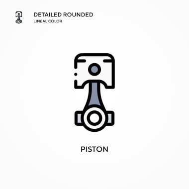 Piston vektör simgesi. Modern vektör illüstrasyon kavramları. Düzenlemesi ve kişiselleştirmesi kolay.
