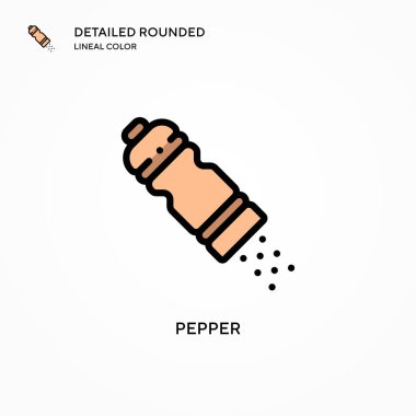 Biber vektör simgesi. Modern vektör illüstrasyon kavramları. Düzenlemesi ve kişiselleştirmesi kolay.