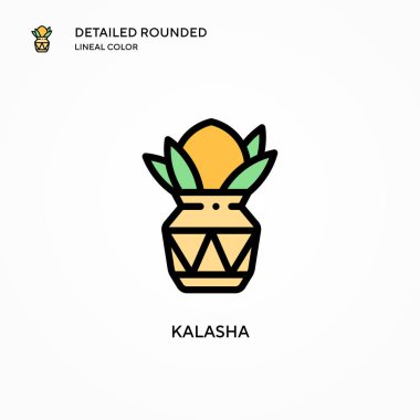 Kalasha vektör simgesi. Modern vektör illüstrasyon kavramları. Düzenlemesi ve kişiselleştirmesi kolay.