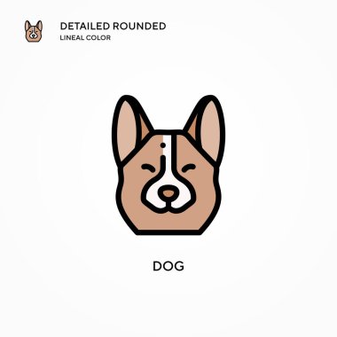 Köpek vektör simgesi. Modern vektör illüstrasyon kavramları. Düzenlemesi ve kişiselleştirmesi kolay.