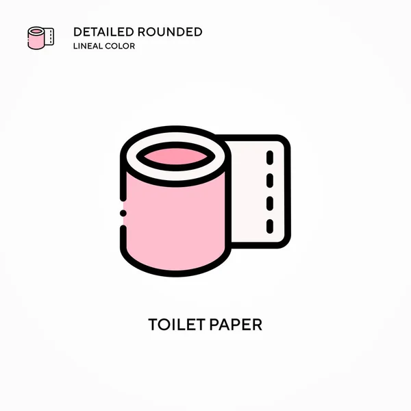 Toilet Paper Vector Icon Modern Vector Illustration Concepts Easy Edit — Stock Vector