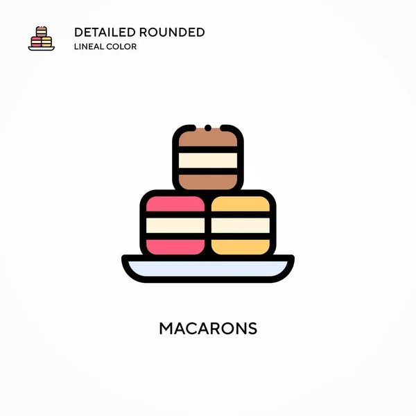 Εικονίδιο Διανύσματος Macarons Σύγχρονες Έννοιες Διανυσματικής Απεικόνισης Εύκολο Επεξεργαστείτε Και — Διανυσματικό Αρχείο