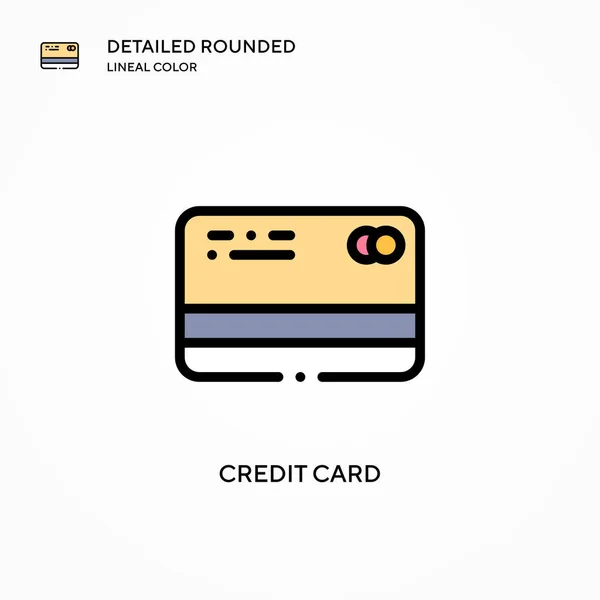 Creditcard Vectorpictogram Moderne Vector Illustratie Concepten Eenvoudig Bewerken Aan Passen — Stockvector