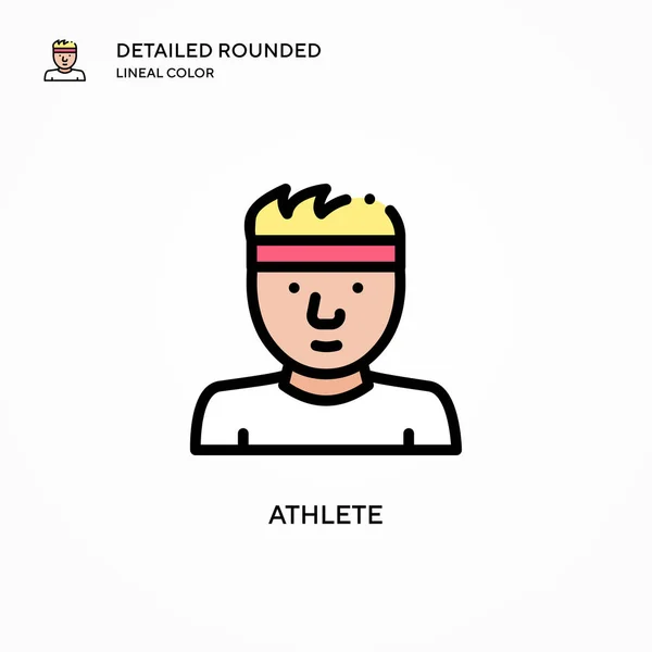 Icono Vector Atleta Conceptos Modernos Ilustración Vectorial Fácil Editar Personalizar — Archivo Imágenes Vectoriales