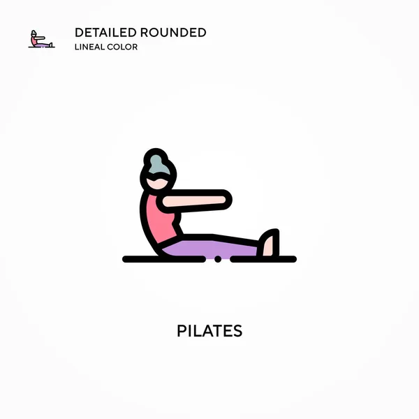 Pilates vector icon. Modern vector illustration concepts. Easy to edit and customize.