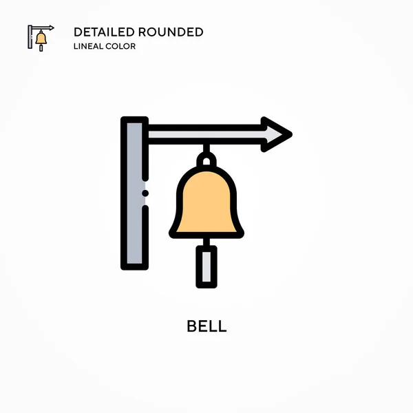 Icono Del Vector Bell Conceptos Modernos Ilustración Vectorial Fácil Editar — Archivo Imágenes Vectoriales