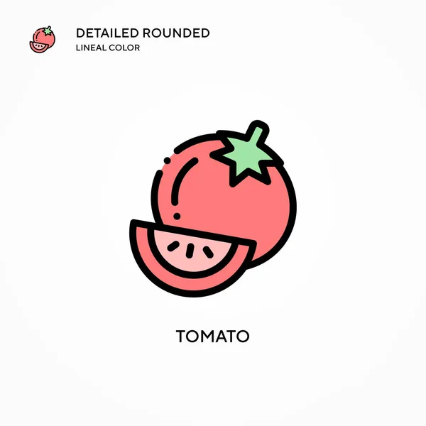 Icono Vector Tomate Conceptos Modernos Ilustración Vectorial Fácil Editar Personalizar — Archivo Imágenes Vectoriales