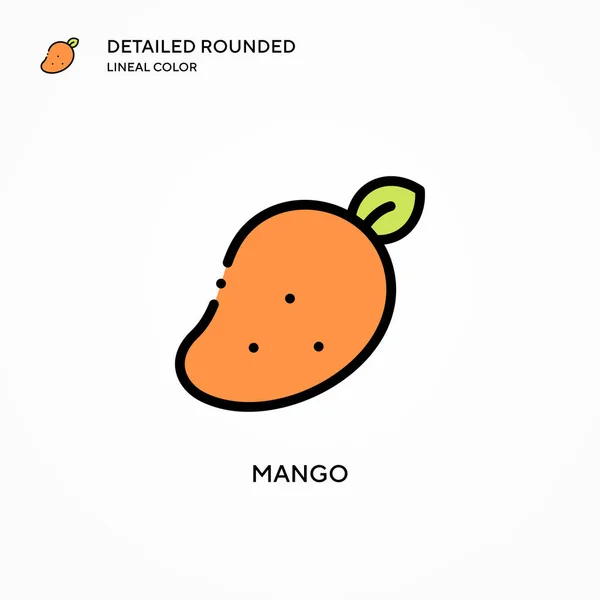 Icono Vector Mango Conceptos Modernos Ilustración Vectorial Fácil Editar Personalizar — Archivo Imágenes Vectoriales