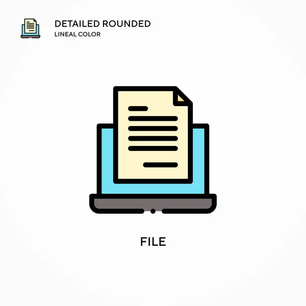 ファイルベクトルアイコン 現代のベクトル図の概念 編集とカスタマイズが簡単 — ストックベクタ