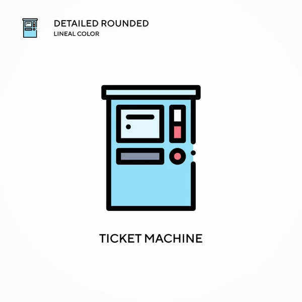 Icône Vectorielle Machine Billets Concepts Modernes Illustration Vectorielle Facile Modifier — Image vectorielle