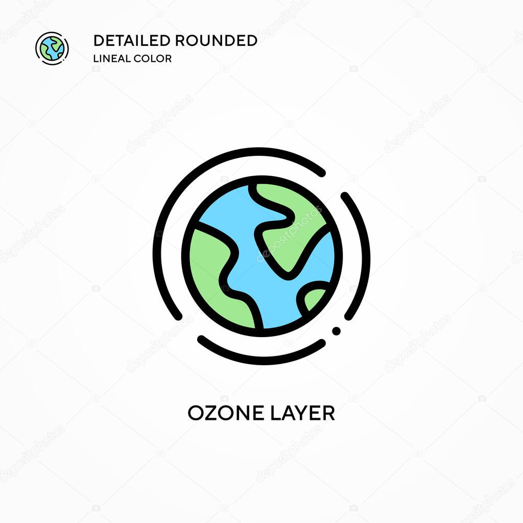 Ozone layer vector icon. Modern vector illustration concepts. Easy to edit and customize.
