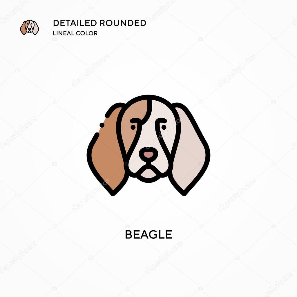 Beagle vector icon. Modern vector illustration concepts. Easy to edit and customize.