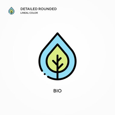 Biyolojik vektör simgesi. Modern vektör illüstrasyon kavramları. Düzenlemesi ve kişiselleştirmesi kolay.