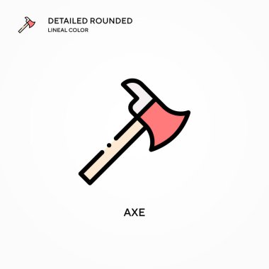 Axe vektör simgesi. Modern vektör illüstrasyon kavramları. Düzenlemesi ve kişiselleştirmesi kolay.