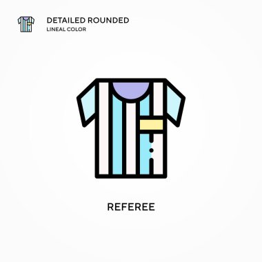 Hakem vektör simgesi. Modern vektör illüstrasyon kavramları. Düzenlemesi ve kişiselleştirmesi kolay.