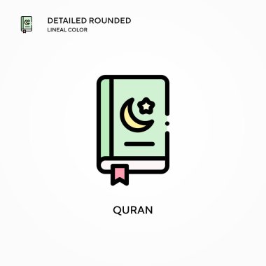 Kuran vektör simgesi. Modern vektör illüstrasyon kavramları. Düzenlemesi ve kişiselleştirmesi kolay.