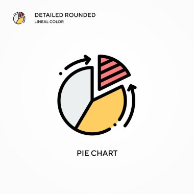 Pasta grafik vektör simgesi. Modern vektör illüstrasyon kavramları. Düzenlemesi ve kişiselleştirmesi kolay.