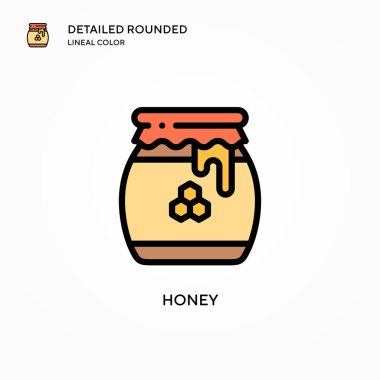 Bal vektörü simgesi. Modern vektör illüstrasyon kavramları. Düzenlemesi ve kişiselleştirmesi kolay.