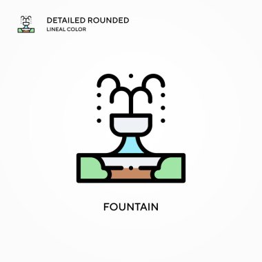 Çeşme vektör simgesi. Modern vektör illüstrasyon kavramları. Düzenlemesi ve kişiselleştirmesi kolay.