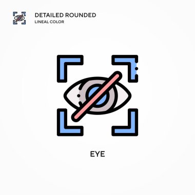 Göz vektör simgesi. Modern vektör illüstrasyon kavramları. Düzenlemesi ve kişiselleştirmesi kolay.