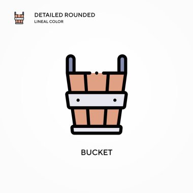 Kova vektör simgesi. Modern vektör illüstrasyon kavramları. Düzenlemesi ve kişiselleştirmesi kolay.