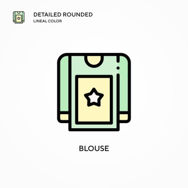 Bluz vektör simgesi. Modern vektör illüstrasyon kavramları. Düzenlemesi ve kişiselleştirmesi kolay.