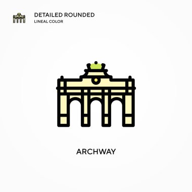 Archway vektör simgesi. Modern vektör illüstrasyon kavramları. Düzenlemesi ve kişiselleştirmesi kolay.
