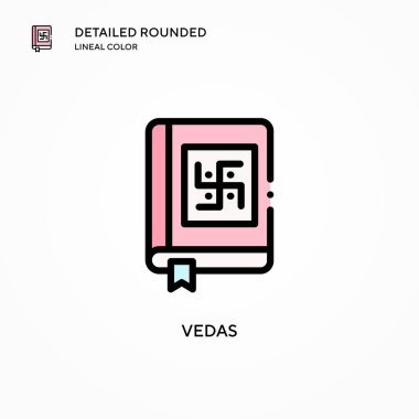 Veda vektör simgesi. Modern vektör illüstrasyon kavramları. Düzenlemesi ve kişiselleştirmesi kolay.