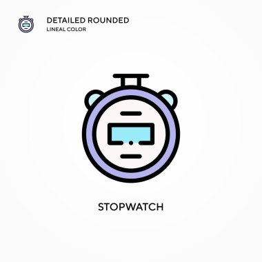 Stopwatch vektör simgesi. Modern vektör illüstrasyon kavramları. Düzenlemesi ve kişiselleştirmesi kolay.