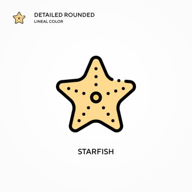 Denizyıldızı vektör simgesi. Modern vektör illüstrasyon kavramları. Düzenlemesi ve kişiselleştirmesi kolay.