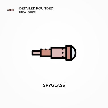 Spyglass vektör simgesi. Modern vektör illüstrasyon kavramları. Düzenlemesi ve kişiselleştirmesi kolay.