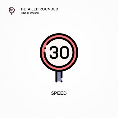 Hız vektör simgesi. Modern vektör illüstrasyon kavramları. Düzenlemesi ve kişiselleştirmesi kolay.