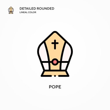 Papa vektör ikonu. Modern vektör illüstrasyon kavramları. Düzenlemesi ve kişiselleştirmesi kolay.
