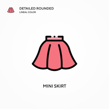 Mini etek vektör simgesi. Modern vektör illüstrasyon kavramları. Düzenlemesi ve kişiselleştirmesi kolay.
