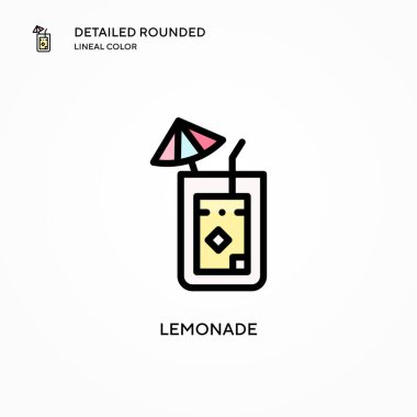 Limonata vektör simgesi. Modern vektör illüstrasyon kavramları. Düzenlemesi ve kişiselleştirmesi kolay.