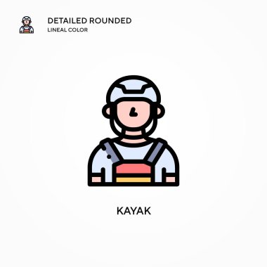 Kano vektör simgesi. Modern vektör illüstrasyon kavramları. Düzenlemesi ve kişiselleştirmesi kolay.