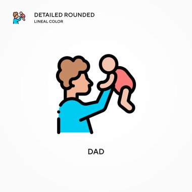 Baba vektör simgesi. Modern vektör illüstrasyon kavramları. Düzenlemesi ve kişiselleştirmesi kolay.