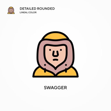 Swagger vektör simgesi. Modern vektör illüstrasyon kavramları. Düzenlemesi ve kişiselleştirmesi kolay.