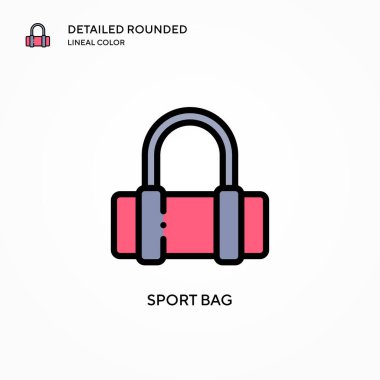 Spor poşeti vektör simgesi. Modern vektör illüstrasyon kavramları. Düzenlemesi ve kişiselleştirmesi kolay.