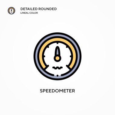 Hız göstergesi vektör simgesi. Modern vektör illüstrasyon kavramları. Düzenlemesi ve kişiselleştirmesi kolay.