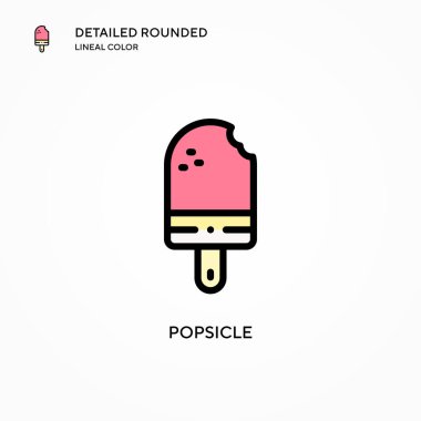 Dondurma vektör simgesi. Modern vektör illüstrasyon kavramları. Düzenlemesi ve kişiselleştirmesi kolay.
