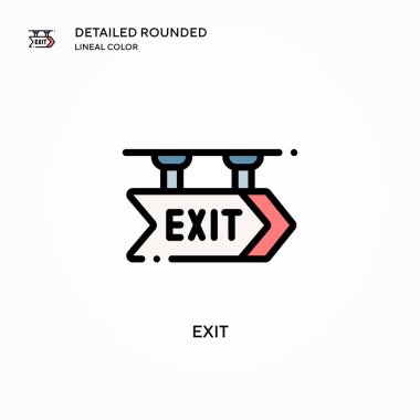 Çıkış vektör simgesi. Modern vektör illüstrasyon kavramları. Düzenlemesi ve kişiselleştirmesi kolay.