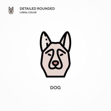Köpek vektör simgesi. Modern vektör illüstrasyon kavramları. Düzenlemesi ve kişiselleştirmesi kolay.