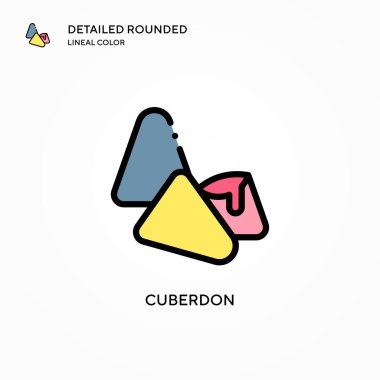 Cuberdon vektör simgesi. Modern vektör illüstrasyon kavramları. Düzenlemesi ve kişiselleştirmesi kolay.