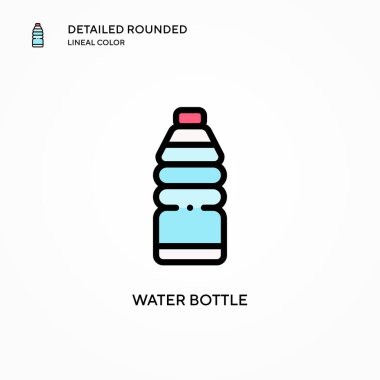 Su şişesi vektör simgesi. Modern vektör illüstrasyon kavramları. Düzenlemesi ve kişiselleştirmesi kolay.